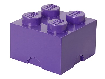 Пластиковый кубик LEGO для хранения 4, лиловый 4003--