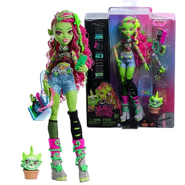 Кукла Monster High Венера Макфлайтрап с питомцем и аксессуарами, HRP81
