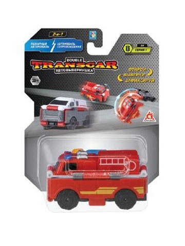 Transcar Double: Пожарный автомобиль - Траспортная полиция, 8 см, блистер Т21869