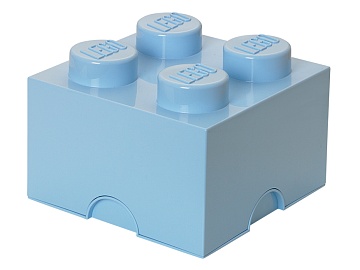 Пластиковый кубик LEGO для хранения 4, голубой 4003--