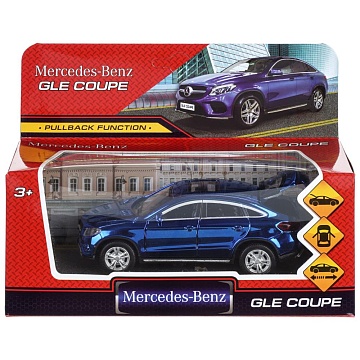 Машина металл MERCEDES-BENZ GLE COUPE длин 12 см, двери,синий ХРОМ 414564
